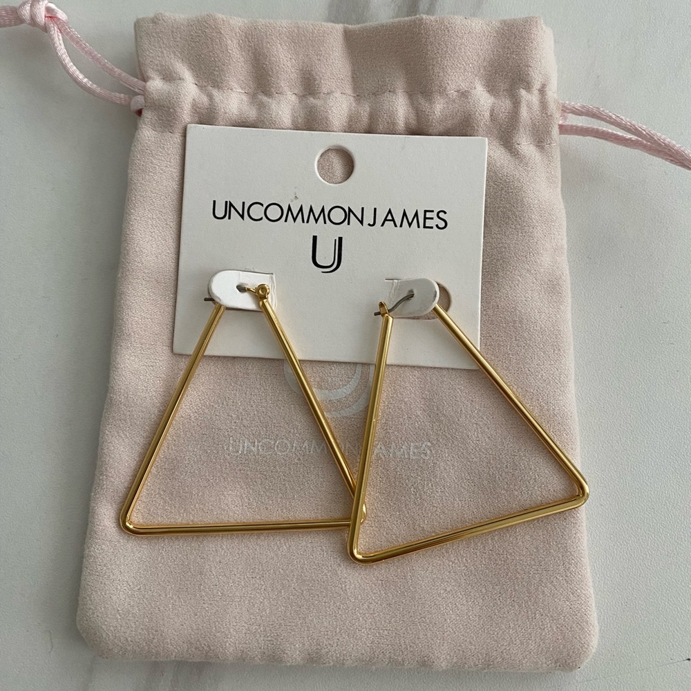 Uncommon James Gold Triangle Earrings NWT